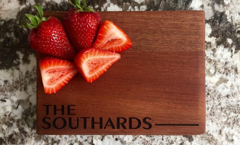 Personalized Beautiful 6 x 8 Mahogany Cutting Board