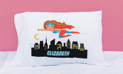 Personalized Girl Superhero Pillowcases