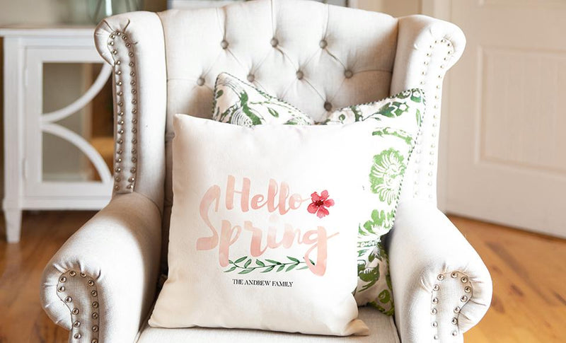 Personalized Spring Throw Pillow Covers