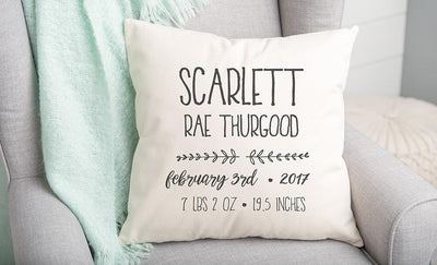 Personalized Welcome Baby Throw Pillow Covers