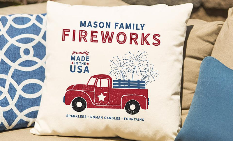 Personalized Patriotic Throw Pillow Covers