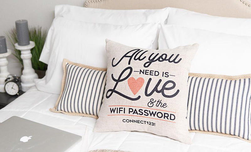 Personalized WiFi Throw Pillow Covers