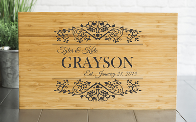 Personalized Bamboo Cutting Board 11x17