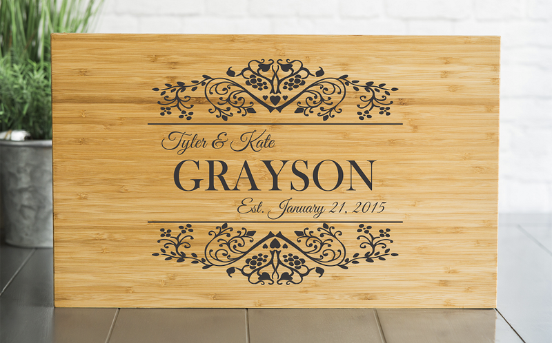 Personalized Bamboo Cutting Board 11x17