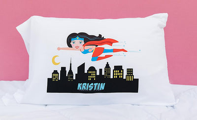 Personalized Girl Superhero Pillowcases