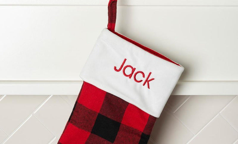 Personalized Plaid Christmas Stockings