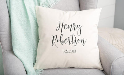 Personalized Welcome Baby Throw Pillow Covers