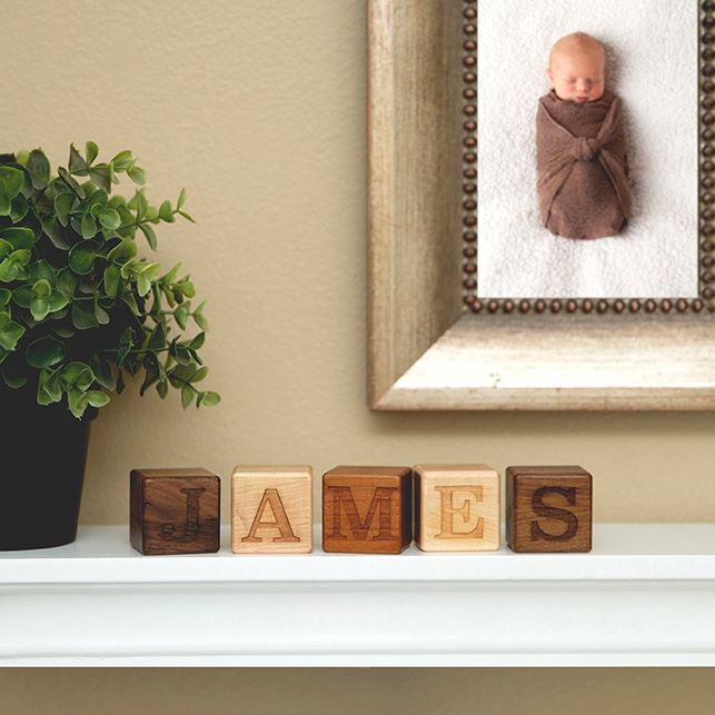 Personalized Wooden Baby Name Blocks