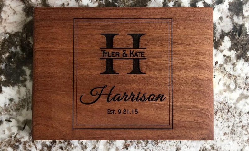 Personalized Beautiful 6 x 8 Mahogany Cutting Board