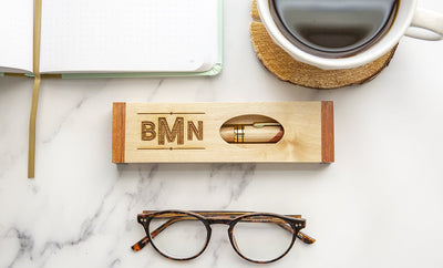 Personalized Wooden Pen Set – Cut-out Top