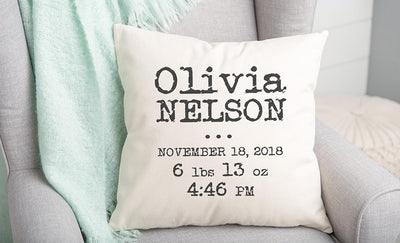 Personalized Welcome Baby Throw Pillow Covers