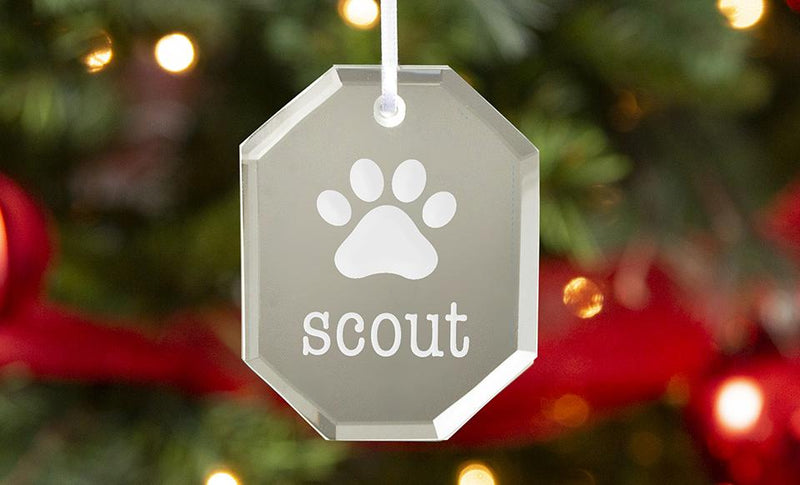 Personalized Octagon-Shaped Mirror Ornaments