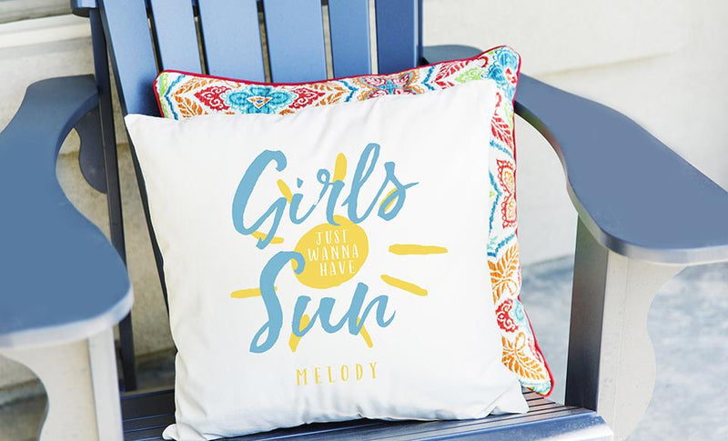 Personalized Summertime Throw Pillow Covers