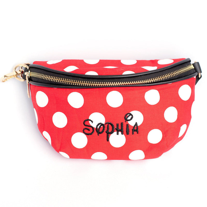 Personalized Polka Dot Fanny Packs