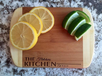 Corporate Gift Item - 6x8 Bamboo Bar Boards (Rounded Edge)
