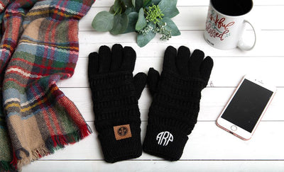 Personalized Monogrammed Knit Gloves