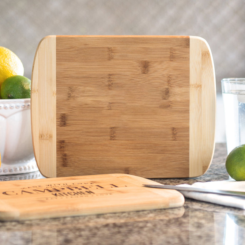 Personalized Bamboo Cutting Board 11x14 Rounded Edge