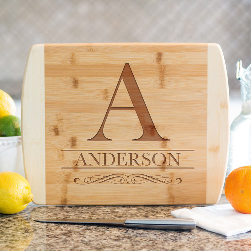 Personalized Bamboo Cutting Board 8.5x11 (Rounded Edge) – 12 Designs