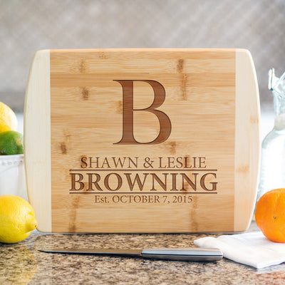 Personalized Bamboo Cutting Board 8.5x11 (Rounded Edge) – 12 Designs