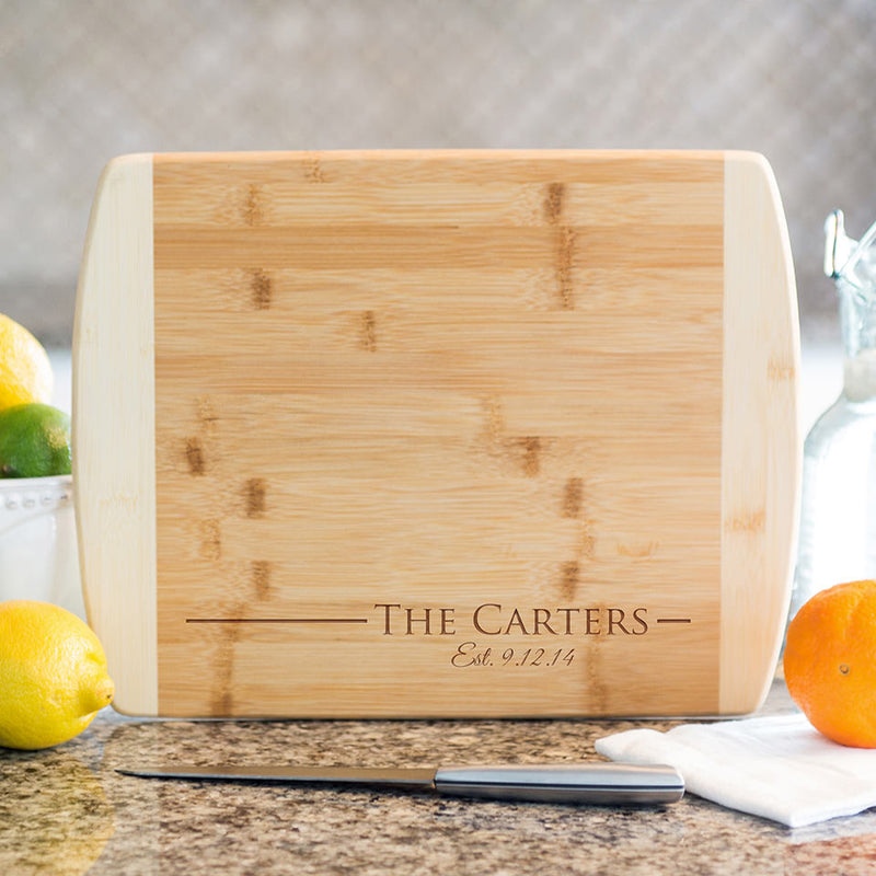 Personalized Bamboo Cutting Board 8.5x11 (Rounded Edge) – 12 Designs