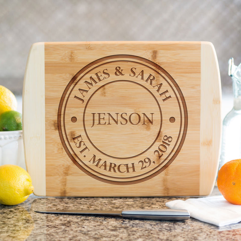 Personalized Bamboo Cutting Board 8.5x11 (Rounded Edge) – 12 Designs
