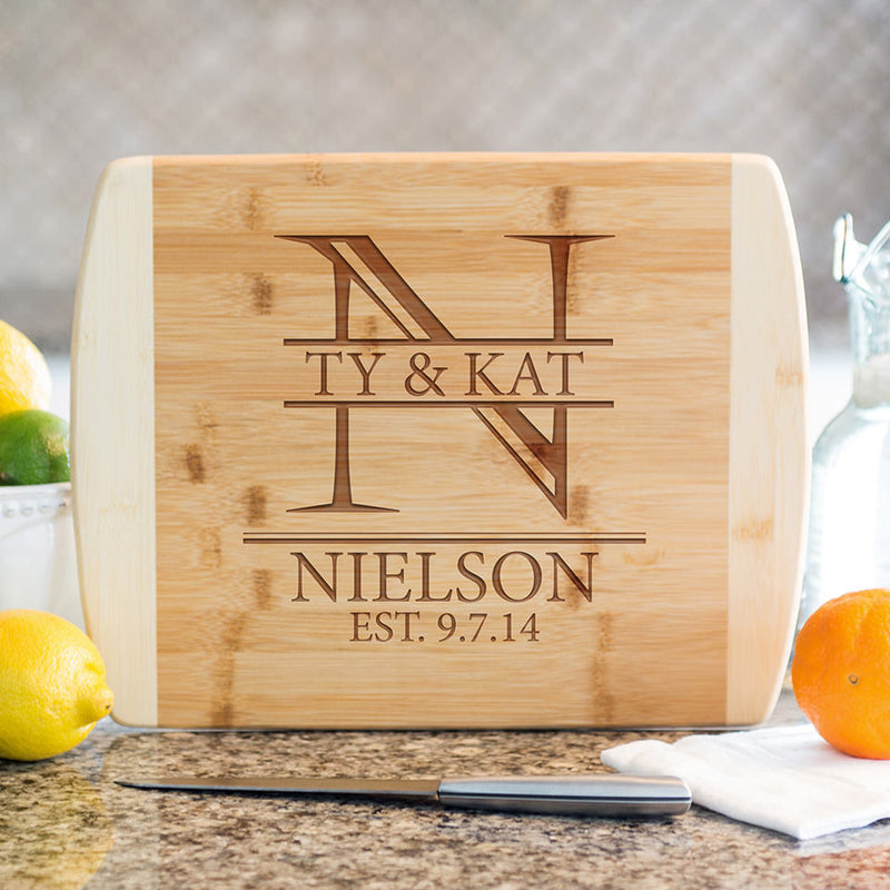 Personalized Bamboo Cutting Board 8.5x11 (Rounded Edge) – 12 Designs