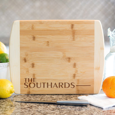 Personalized Bamboo Cutting Board 8.5x11 (Rounded Edge) – 12 Designs