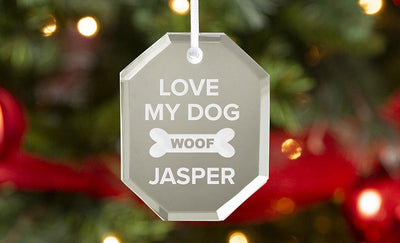Personalized Octagon-Shaped Mirror Ornaments