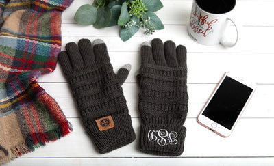 Personalized Monogrammed Knit Gloves