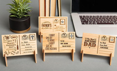 Father’s Day Personalized Wooden Postcards