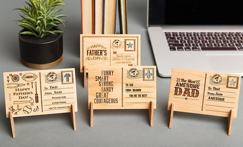Father’s Day Personalized Wooden Postcards