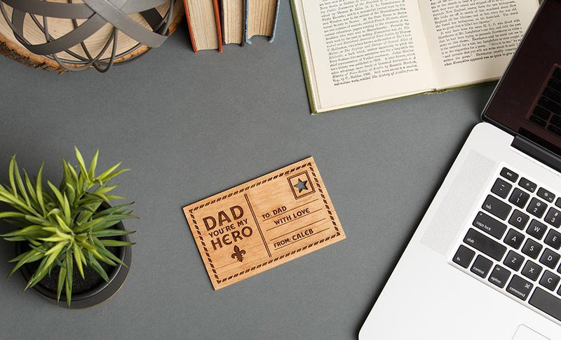 Father’s Day Personalized Wooden Postcards