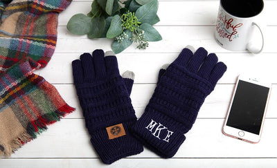 Personalized Monogrammed Knit Gloves