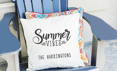 Personalized Summertime Throw Pillow Covers
