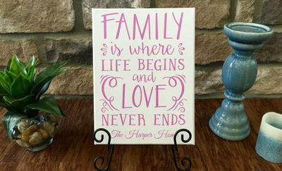 Personalized Family Quote Signs - Qualtry