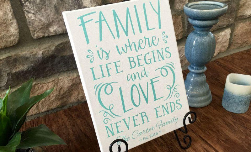 Personalized Family Quote Signs (9x12)
