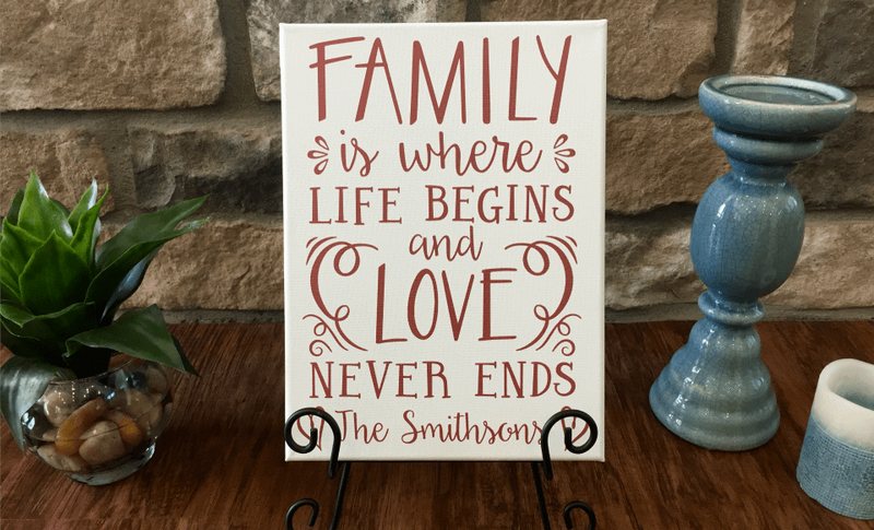 Personalized Family Quote Signs (9x12)