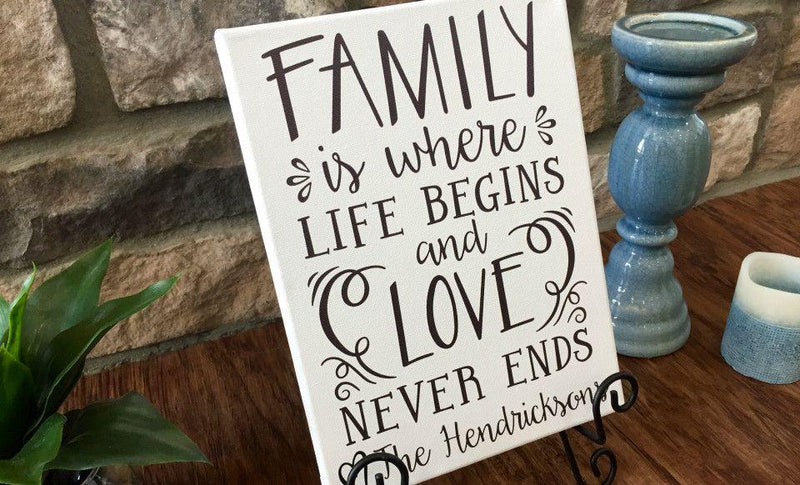 Personalized Family Quote Signs (9x12)