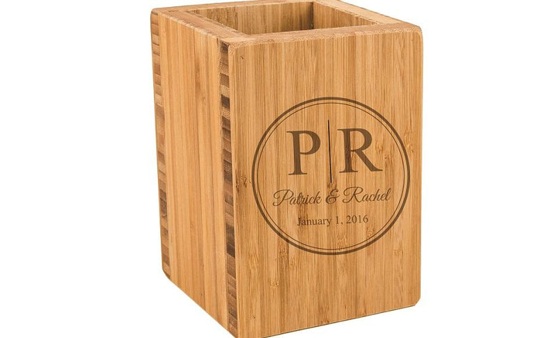 Academy Mortgage Bamboo Utensil Holder-FREE SHIP
