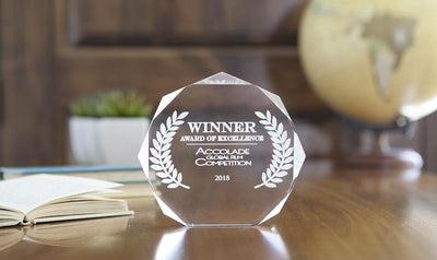 Corporate Gift Item - Custom Acrylic Octagon Bevel Award