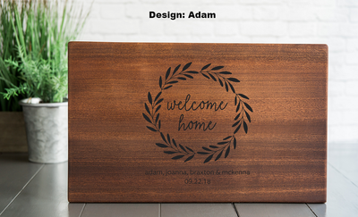 HomeSmart - Personalized Beautiful Large 11x17 Mahogany Boards