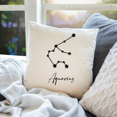 Personalized Zodiac Sign Throw Pillow