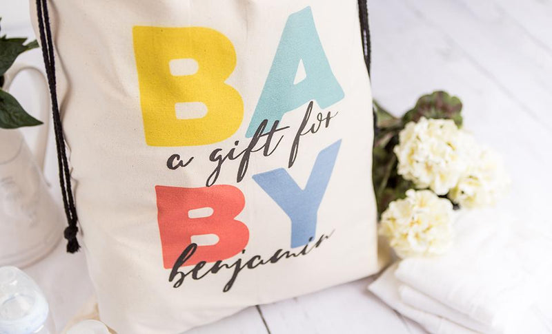 Personalized Jumbo Baby Gift Bags
