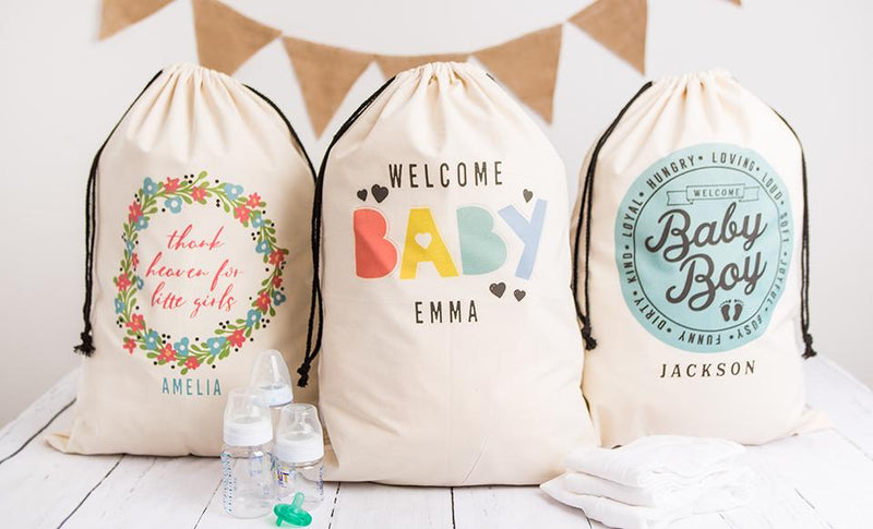 Personalized Jumbo Baby Gift Bags