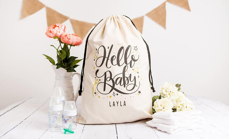 Personalized Jumbo Baby Gift Bags