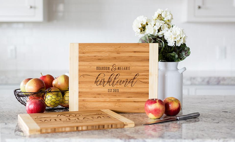 Personalized Bamboo Cutting Board 11x14 – Modern Collection