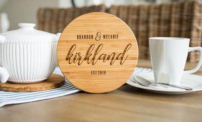 Personalized Bamboo Trivets - Modern Collection