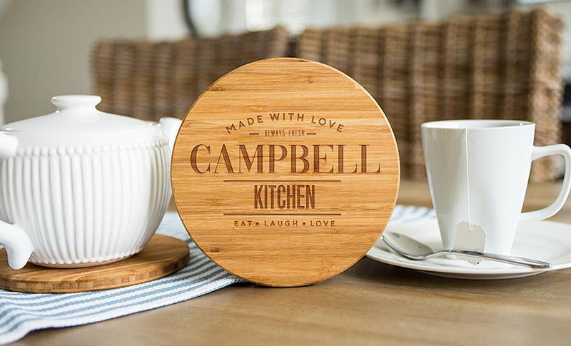 Personalized Bamboo Trivets - Modern Collection