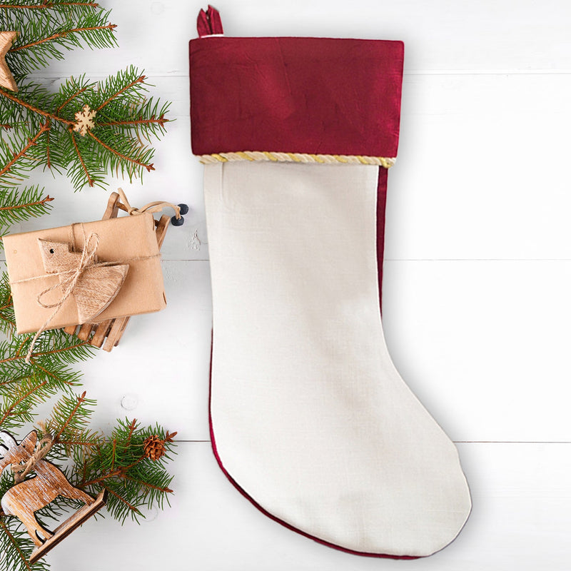 Personalized Velvet-trimmed Christmas Stockings