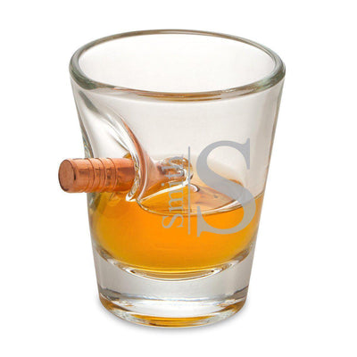 Personalized Bullet Shot Glass - 1.5 oz. - Modern - JDS